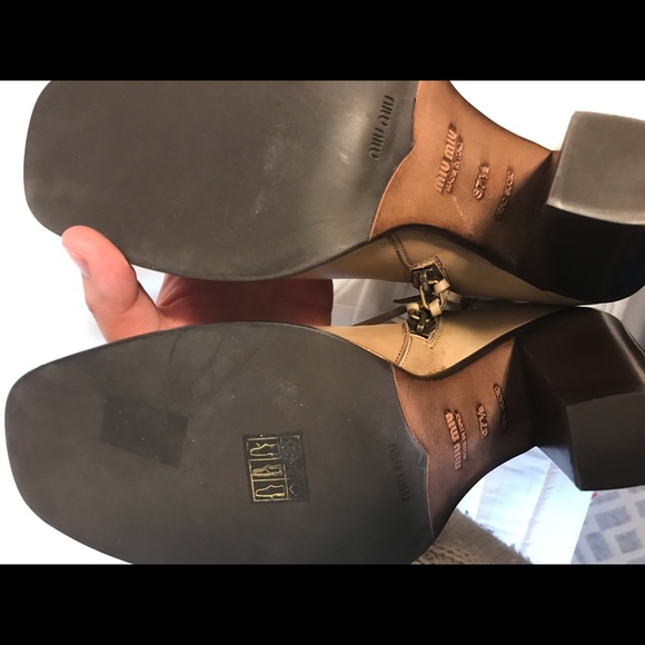 NWT Miu Miu tan & brown ankle boots - size 7.5 - Picture 7 of 7